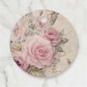 Gestapelde bloemencups Ephemera Vrijgezellenfeest Bedankjes Labels (Achterkant)