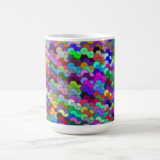 Gestapelde blokken 15 oz Mok (Center)