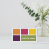 Gestapelde blokken - Stijl B Visitekaartje (Staand voorkant)