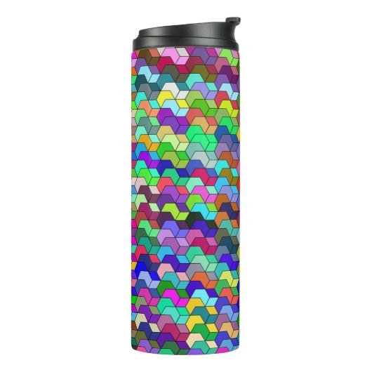 Gestapelde blokken thermische trommel thermosbeker (Gedraaid links)