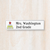 Gestapelde Boeken Leerkrachten Bord voor randnaam Deurbordje (Voorkant)