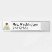 Gestapelde Boeken Leerkrachten Bord voor randnaam Deurbordje (Voorkant)