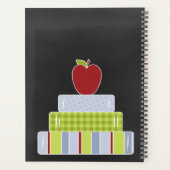 Gestapelde Books Teachers Custom Planner (Achterkant)