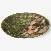 Gestapelde brandhout Herfst gepersonaliseerde part Papieren Bordje (Gekanteld)