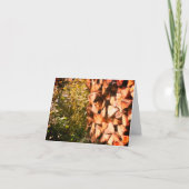 Gestapelde brandhout Natuur gepersonaliseerde noti Kaart (Voorkant)