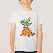 Gestapelde Cartoon Dinosaurs Kinder T-shirt
