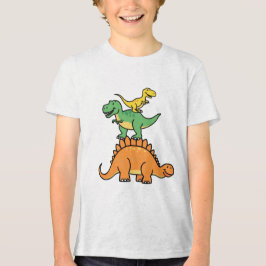 Gestapelde Cartoon Dinosaurs Kinder T-shirt
