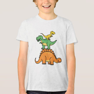 Gestapelde Cartoon Dinosaurs Kinder T-shirt
