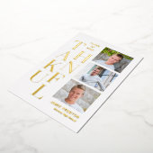 Gestapelde Charm Folie Afstuderen Foto bedankt kaa Folie Uitnodiging (Gedraaid)