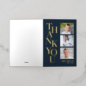 Gestapelde Charm FOLIE Afstuderen Hartelijk dank Folie Wenskaart (Buiten Laag)