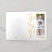 Gestapelde Charm FOLIE Afstuderen Hartelijk dank Folie Wenskaart (Buiten Laag)