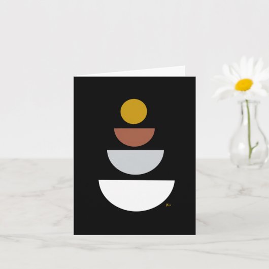 Gestapelde cirkels en halve cirkels Nota Kaarten (Kleine Plant)