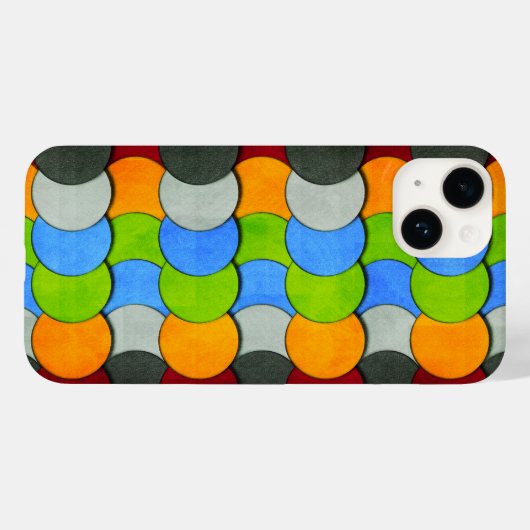 Gestapelde cirkels getextureerd door Shirley Taylo Case-Mate iPhone Case (Achterkant (horizontaal))