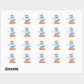 Gestapelde Cupcake Stickers (Vel)