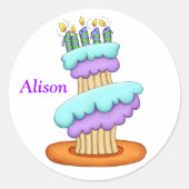 Gestapelde Cupcake Stickers (Voorkant)