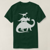 Gestapelde dinosaurussen t-shirt (Design voorkant)