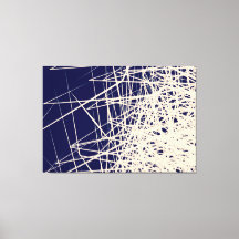 Gestapelde Dozen Blauw - Canvas Print