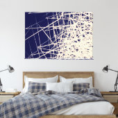 Gestapelde Dozen Blauw - Canvas Print (Insitu (Slaapkamer))