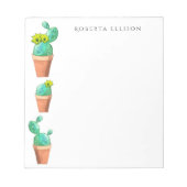 Gestapelde, geel cactus gele bloemen Aangepast Notitieblok (Voorkant)