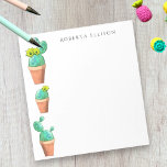 Gestapelde, geel cactus gele bloemen Aangepast Notitieblok<br><div class="desc">Als je een genegenheid hebt voor het zuidwesten of iemand kent die dat doet, is dit een schattig notebookblok. Geweldig idee voor de rug naar het geschenk van leraren op school. Het ontwerp bevat drie planten met een pottenpeddel, waarvan sommige met gele bloemen. Pas de naam van de sjabloon aan,...</div>