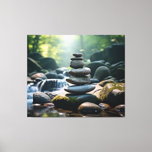 Gestapelde gesteente canvas afdruk (Voorkant)