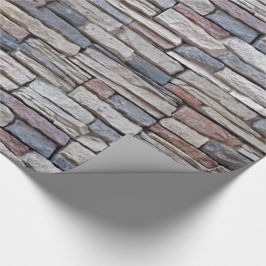 Gestapelde gesteente muur cadeaupapier (Hoek)