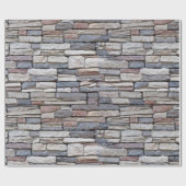 Gestapelde gesteente muur cadeaupapier (Vlak)