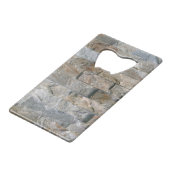 Gestapelde gesteente slabels creditkaart flessenopener (Achterkant Gekanteld)