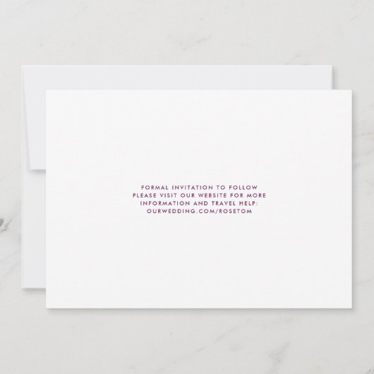 Gestapelde goudfoto Opslaan datum Save The Date (Achterkant)