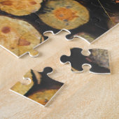 Gestapelde houten boomstammen legpuzzel (Zijkant)