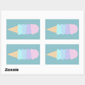 Gestapelde Ice Cream Cone Vector Stickers (Vel)