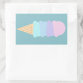 Gestapelde Ice Cream Cone Vector Stickers (Tas)