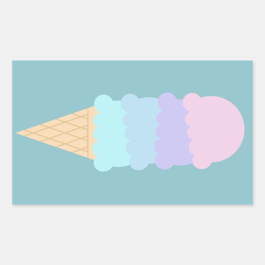 Gestapelde Ice Cream Cone Vector Stickers (Voorkant)