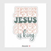 Gestapelde Jezus is Koning Sticker (Vel)