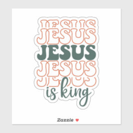 Gestapelde Jezus is Koning Sticker