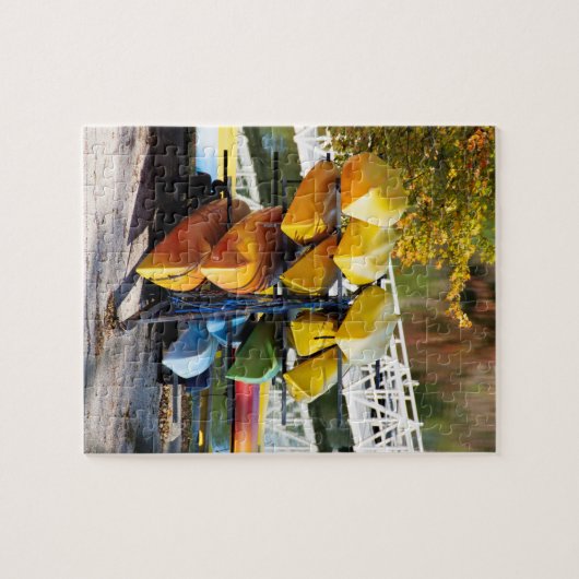 Gestapelde kano's legpuzzel (Horizontaal)