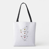 Gestapelde kippen tote bag (Achterkant)