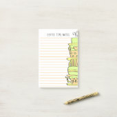 Gestapelde, kleurrijke Fancy katalysatoren Sjabloo Post-it® Notes (Op bureau)