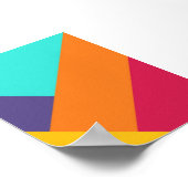 Gestapelde kleurrijke origami papier art print (Hoek)