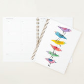 Gestapelde kleurrijke vogels planner (Display)