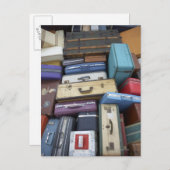 Gestapelde koffertjes briefkaart (Voorkant / Achterkant)