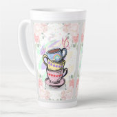 Gestapelde koffiekopjes | Tall Latte Mok (Linkerhoek)