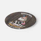 Gestapelde landbouwhuisdieren Barnyard Birthday Pa Papieren Bordje (Gekanteld)