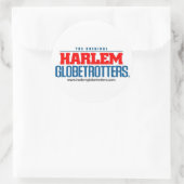 gestapelde logo kleur met website ronde sticker (Tas)