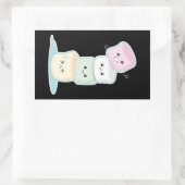 Gestapelde Marshmallows Rechthoekige Sticker (Tas)
