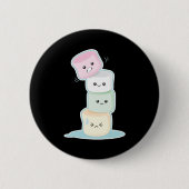 Gestapelde Marshmallows Ronde Button 5,7 Cm (Voorkant)