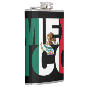 Gestapelde Mexicaanse vlag Word Art Heupfles (Rechts)