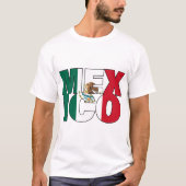 Gestapelde Mexicaanse vlag Word Art T-shirt (Voorkant)