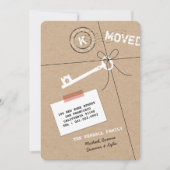 Gestapelde monogram pakket & Key House Warming Par Kaart (Voorkant)