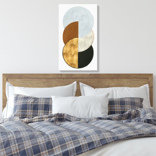 Gestapelde munten II Canvas Afdruk (Insitu (Slaapkamer))